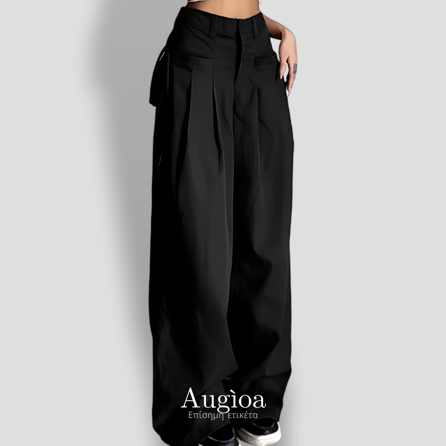 Savd'une Loose Straight Pants in Black